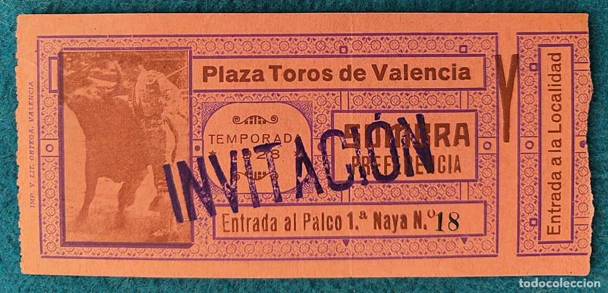 Stierkampf: RW ENTRADA PLAZA TOROS DE VALENCIA ORIGINAL ET109