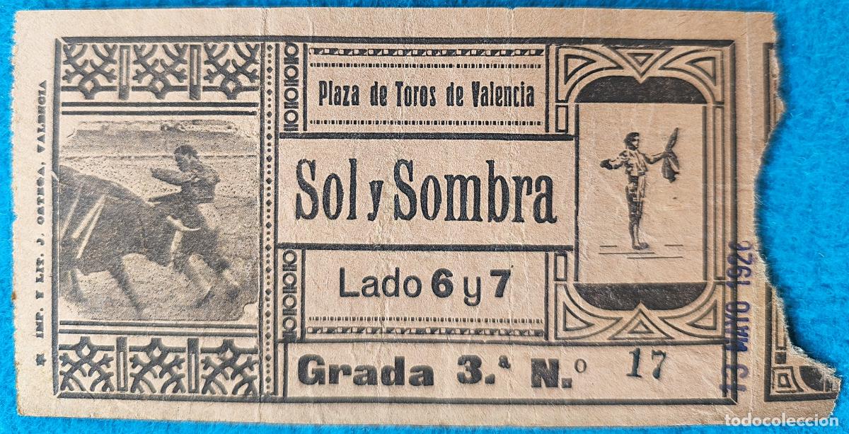 Tauromaquia: RW ENTRADA PLAZA TOROS DE VALENCIA 13 DE MAYO 1926 ORIGINAL ET118