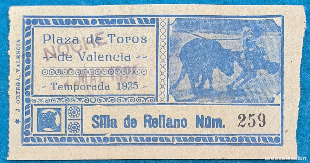 Tauromaquia: RW ENTRADA PLAZA TOROS DE VALENCIA MAYO 1925 ORIGINAL ET268