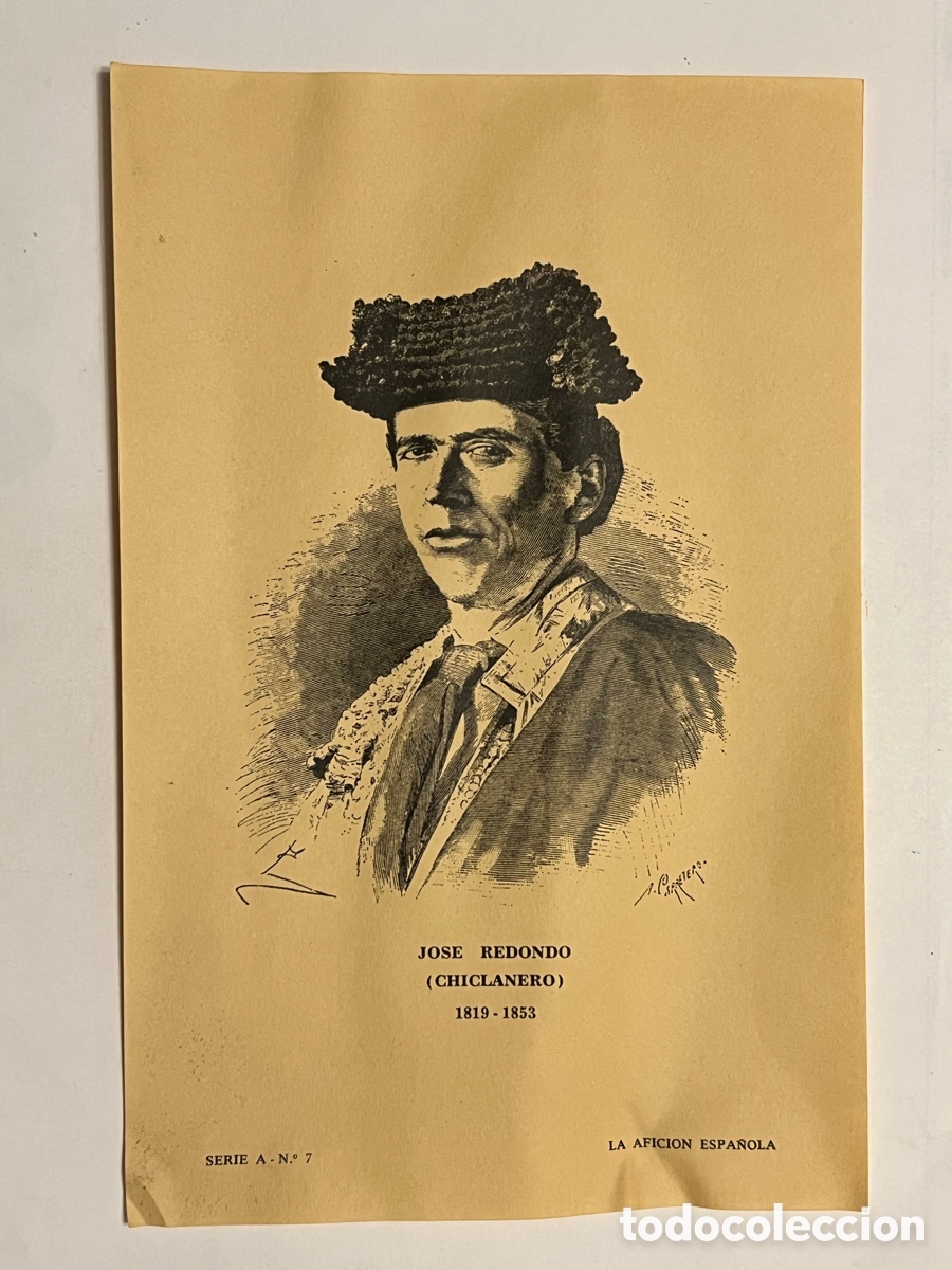 Stierkampf: TAUROMAQUIA. JOSE REDONDO (CHICLANERO) 1819 - 1853, LA AFICION ESPA&Ntilde;OLA