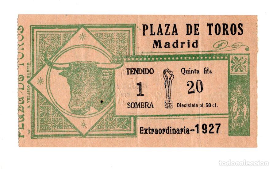 Stierkampf: ENTRADA CORRIDA DE TOROS EXTRAORDINARIA. 1927.