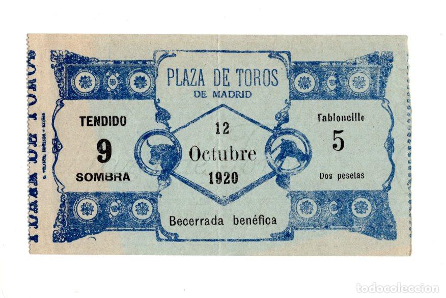 Stierkampf: BECERRADA BEN&Eacute;FICA.(FESTEJO TAURINO). CELEBRADA EN LA PLAZA DE TOROS DE MADRID. 12 OCTUBRE 1920