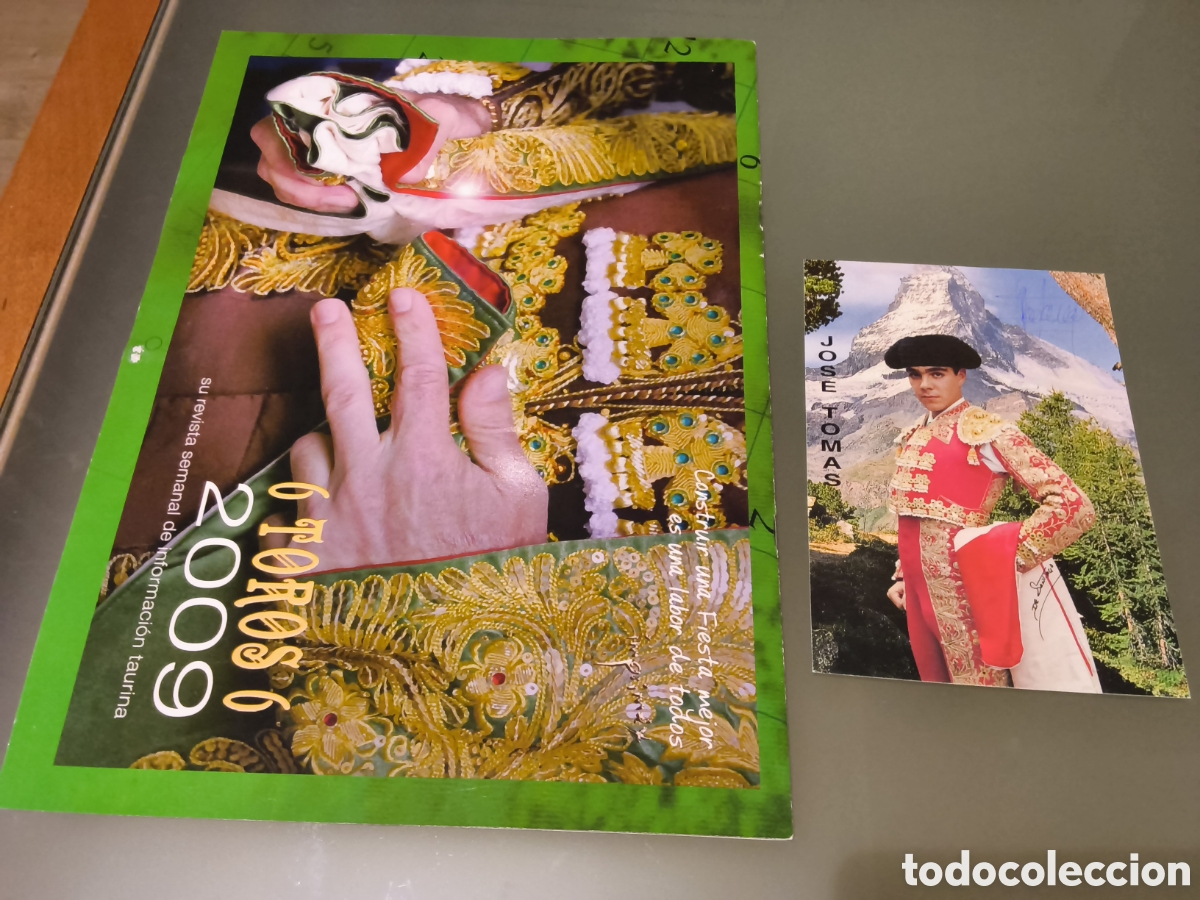 Tauromaquia: Fotograf&iacute;a firmada JOS&Eacute; TOM&Aacute;S y Almanaque 2009 6 TOROS 6