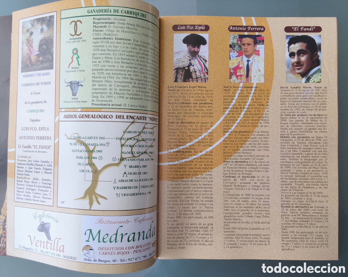 Tauromaquia: Lote 2 programas Toros San Isidro 2002 y 2003 - Foto 4