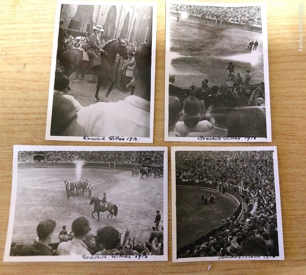 Tauromaquia: 3 fotos torera Conchita Cintron rejoneadora 1950 . 1 corrida toros Manolo Gonzalez
