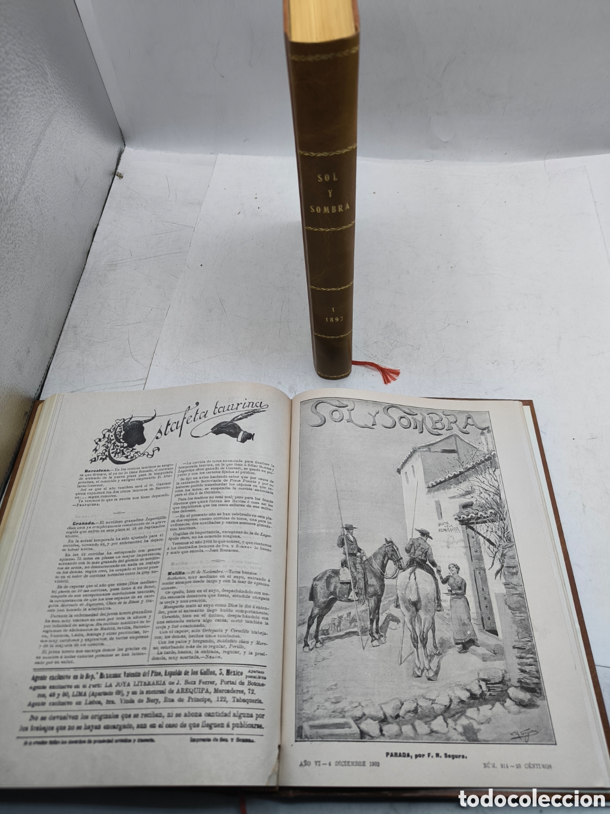 Tauromaquia: Sol y Sombra a&ntilde;os 1897 a 1902. Ver numeros