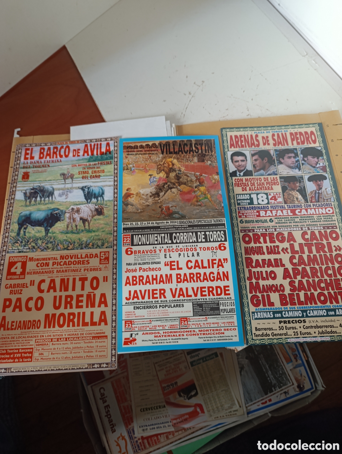 Tauromaquia: 3 carteles peque&ntilde;os toros