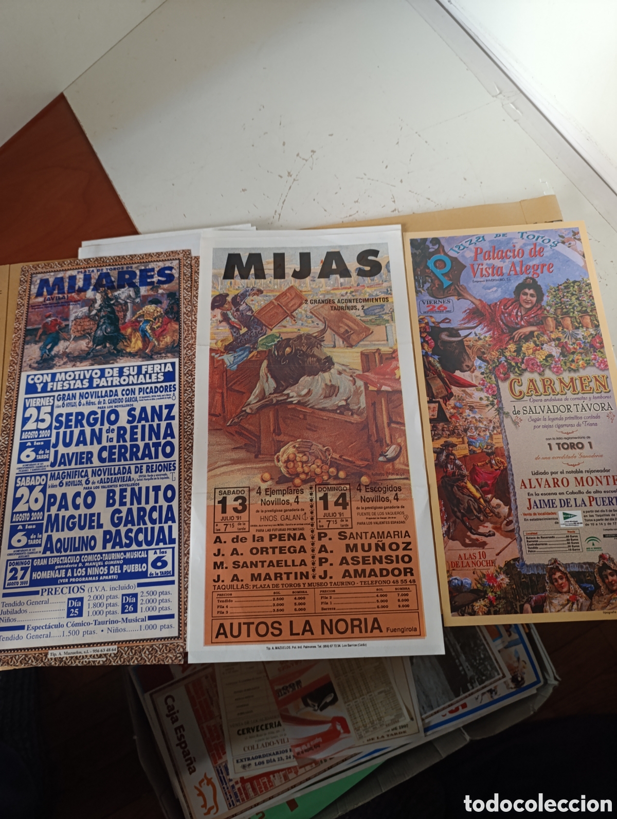 Tauromaquia: 3 carteles peque&ntilde;os toros