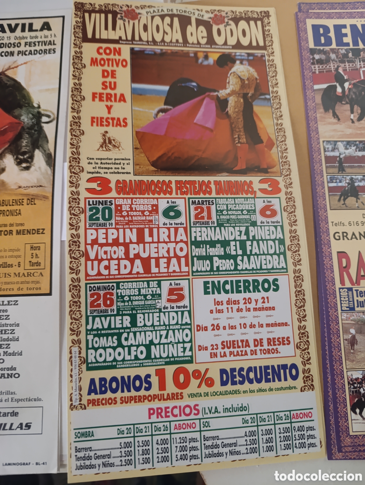 Tauromaquia: 3 carteles peque&ntilde;os toros - Foto 3