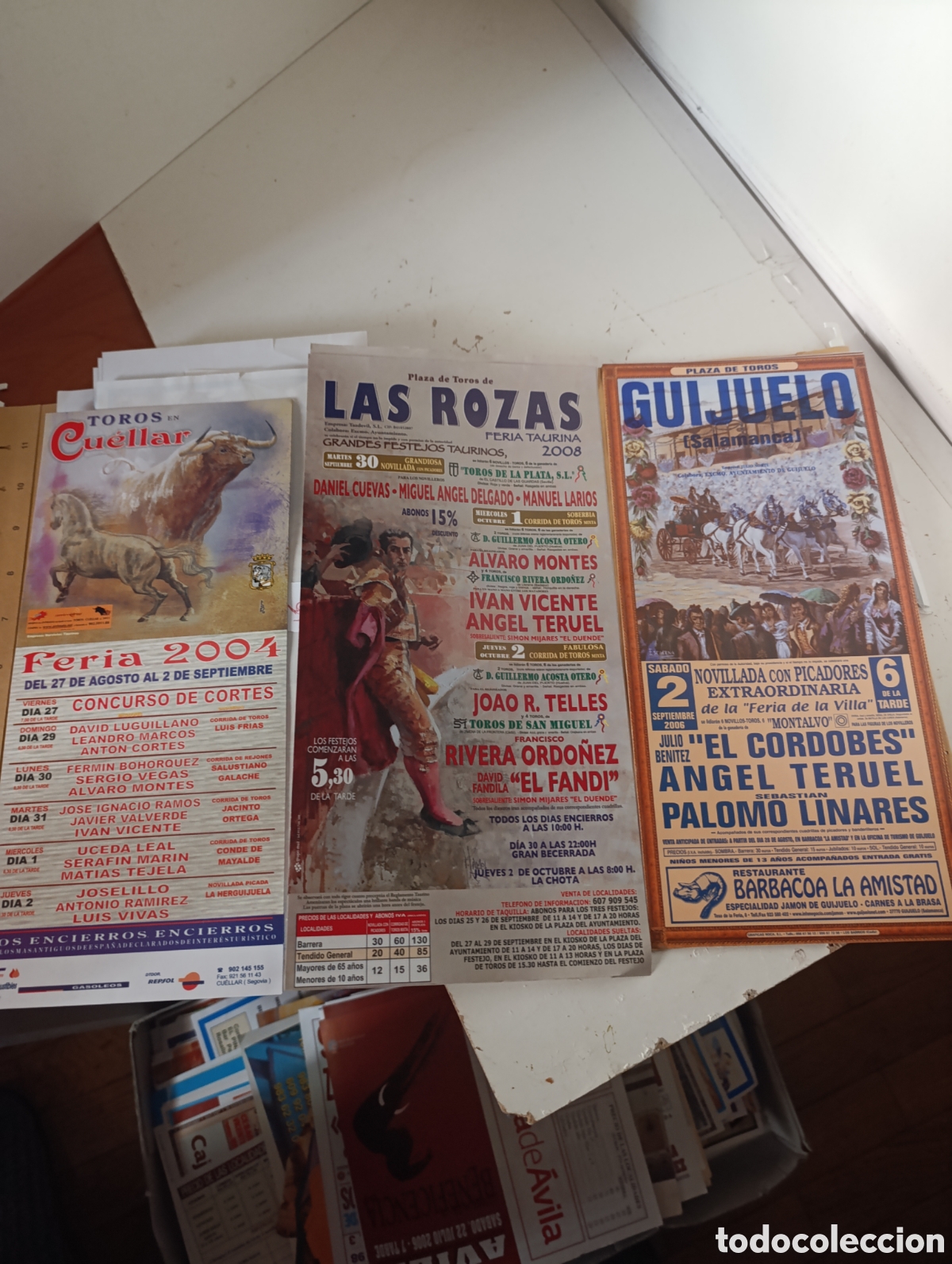 Tauromaquia: 3 carteles peque&ntilde;os toros