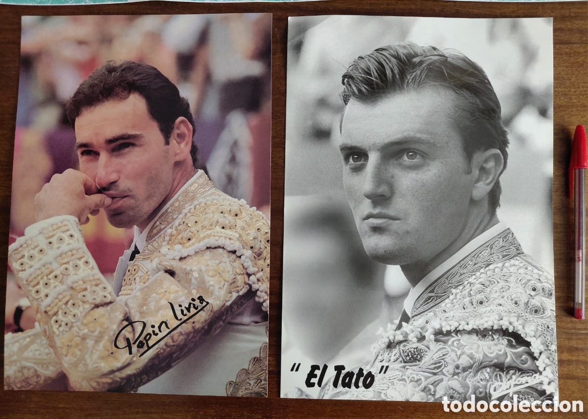 Tauromaquia: Lote 2 fotograf&iacute;as tama&ntilde;o grande El Tato y Pep&iacute;n Liria