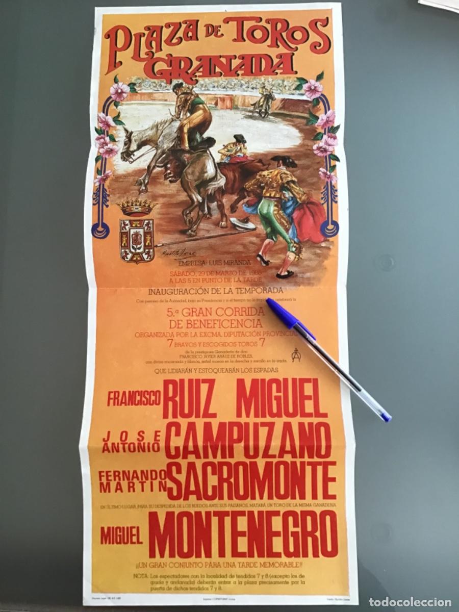 Tauromaquia: Cartel Toros Granada. Despedida de Miguel Montenegro. 1986