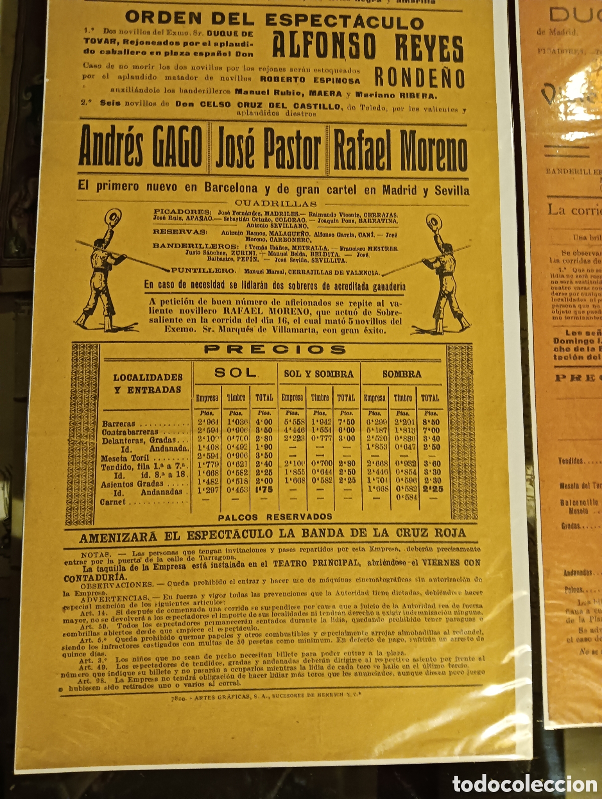 Tauromaquia: Cartel de toros en las arenas Bilbao ganader&iacute;a del duque de Tovar