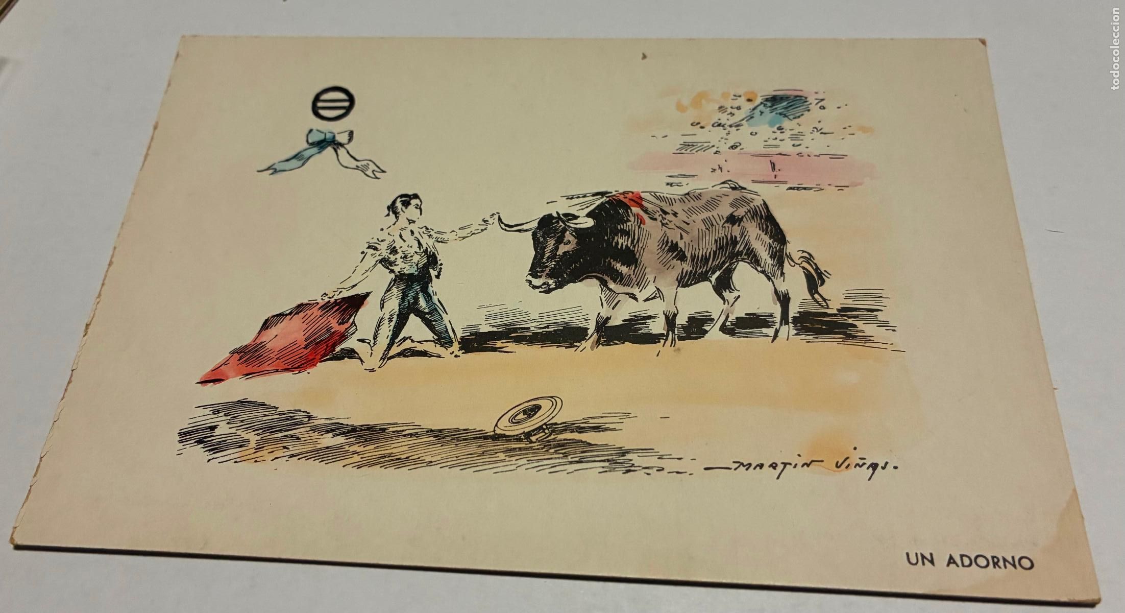 Tauromaquia: ANTIGUA POSTAL TAUROMAQUIA, UN ADORNO, Corridas de Toros Numero 18