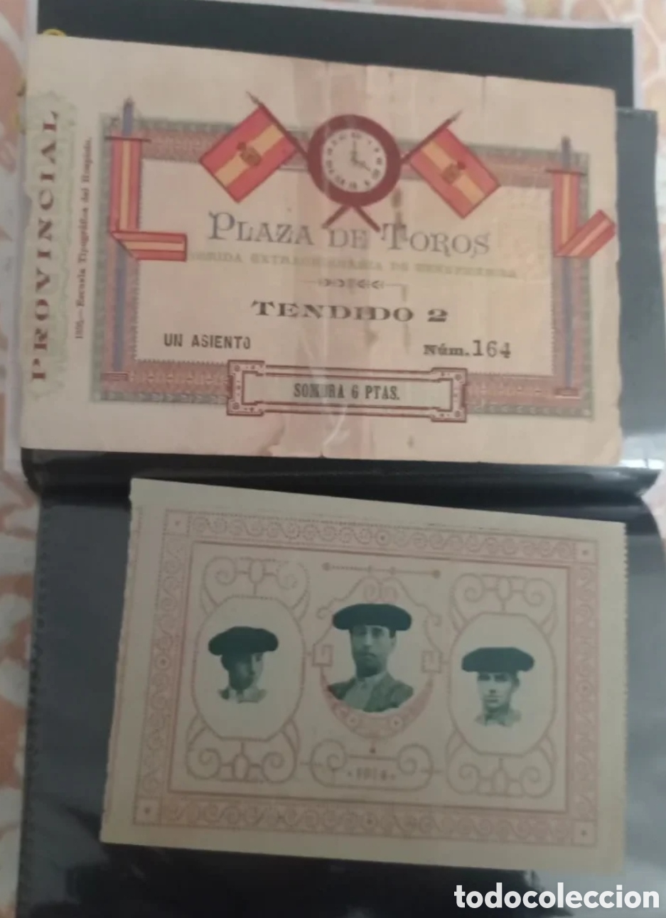 Tauromaquia: Dos entradas originales de corridas de toros a&ntilde;os 1895 y 1915