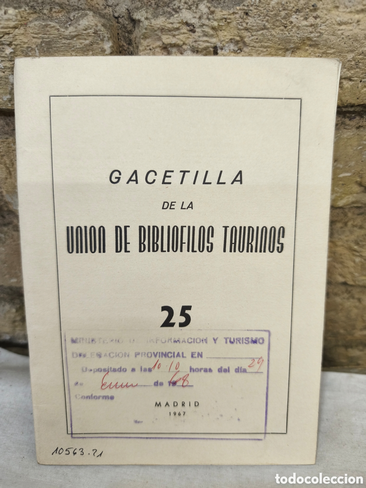 Tauromaquia: GACETILLA DE LA UNION DE BIBLIOFILOS TAURINOS