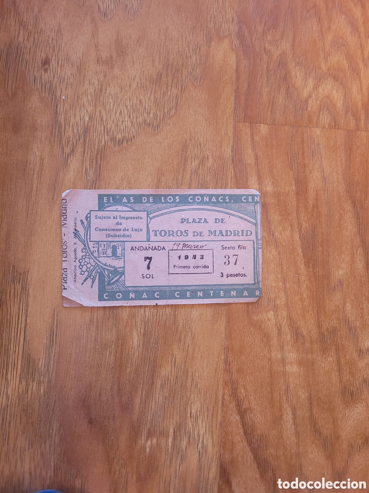 Tauromaquia: Entrada toros madrid marzo 1943, Paco Bernal Joselito Moreno Rafael Llorente