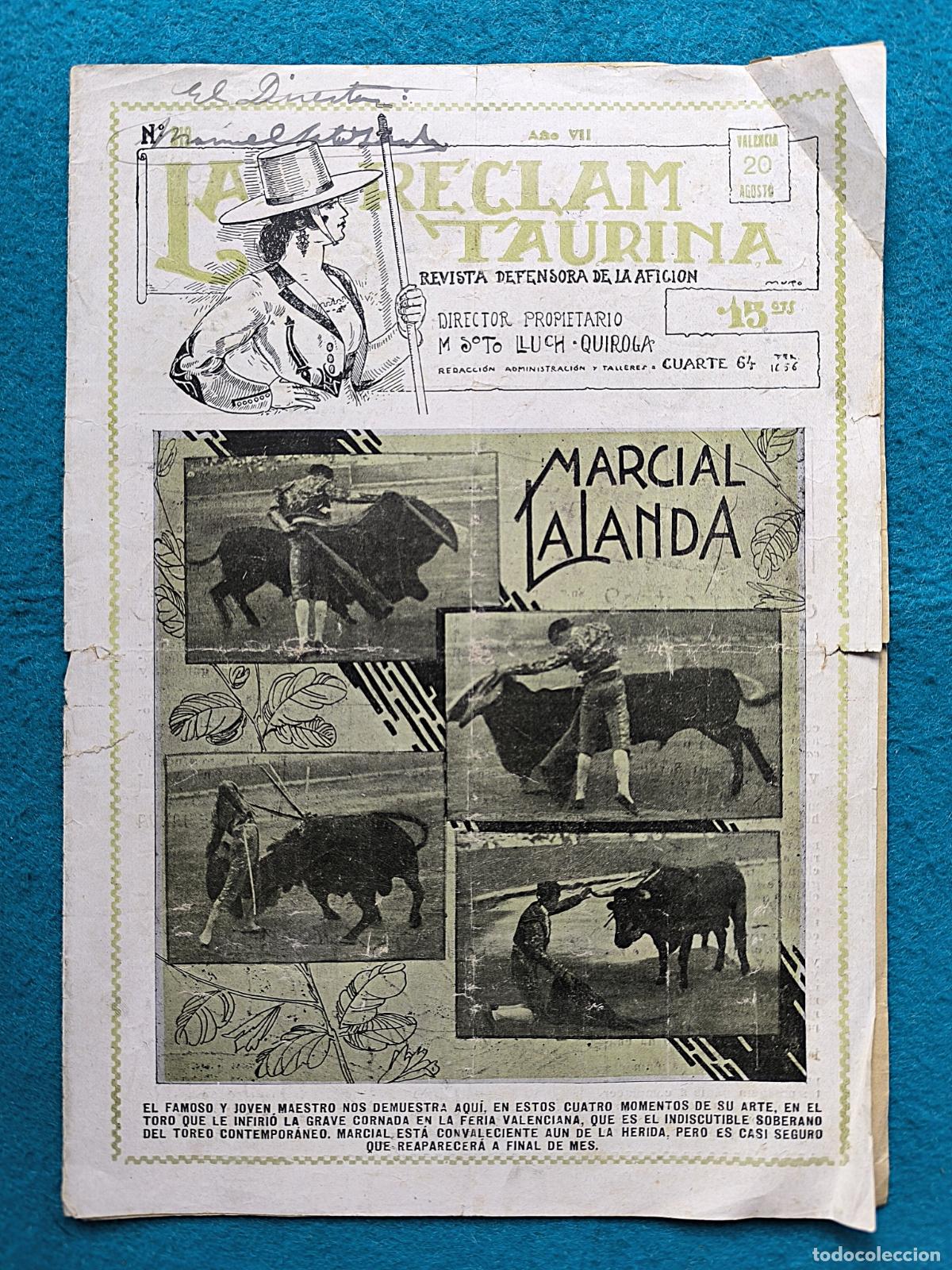 Tauromaquia: RW ANTIGUA REVISTA TOROS RECLAM TAURINA CTC162