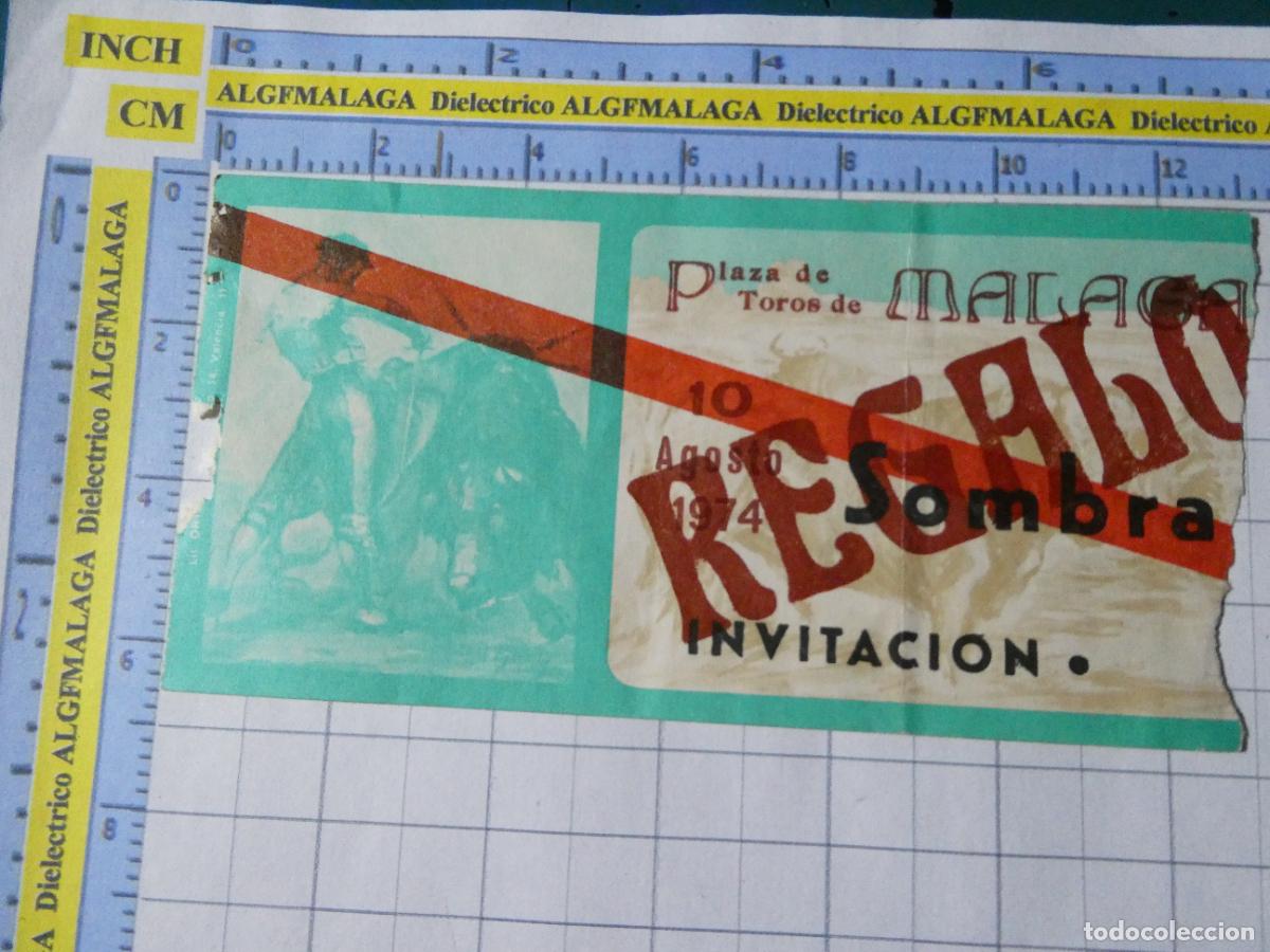 Tauromaquia: ENTRADA TOROS TOREROS CORRIDA PLAZA M&Aacute;LAGA. 10 AGOSTO 1974 PUBLICIDAD CERVEZA VICTORIA . 483