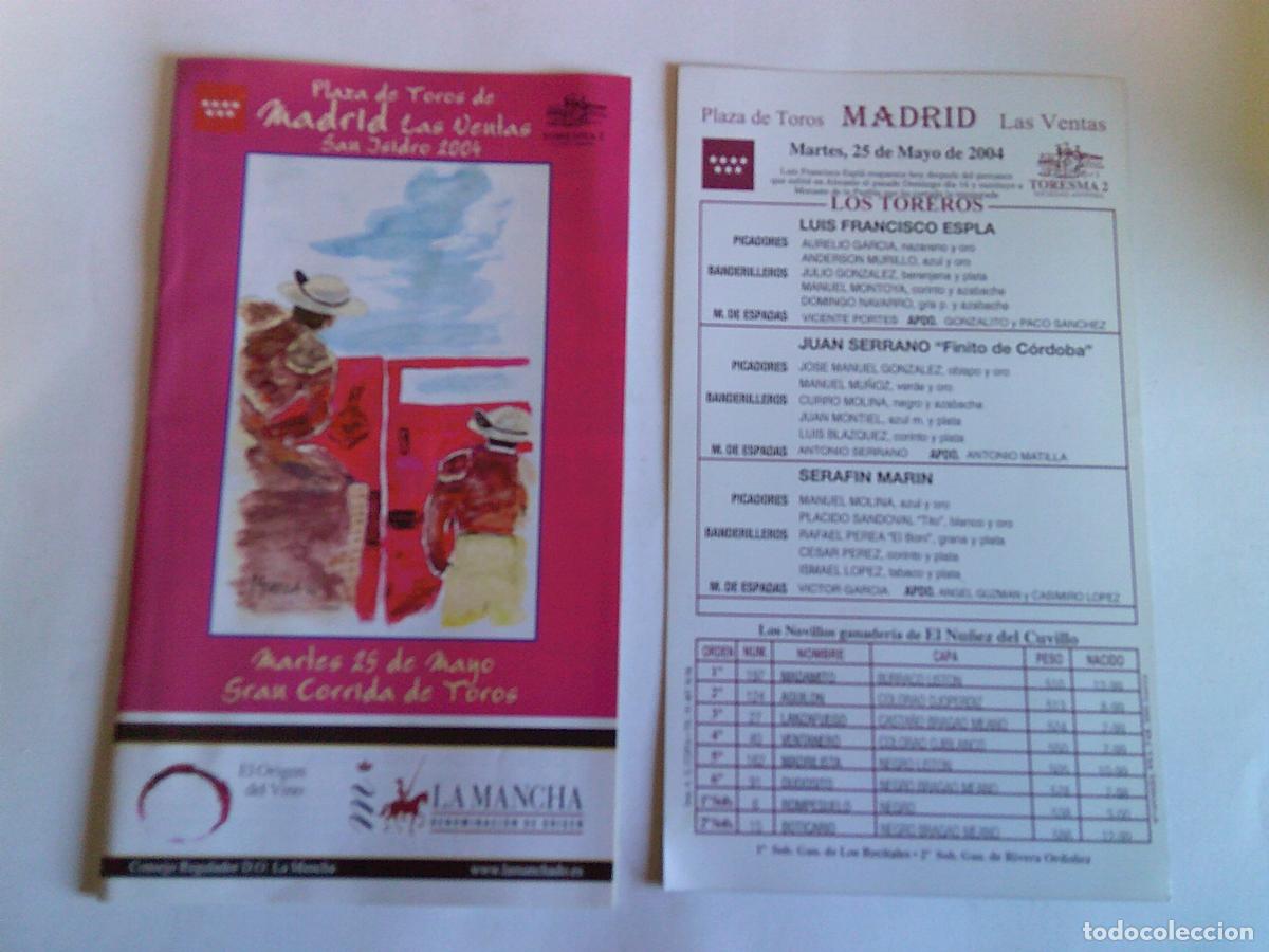 Tauromaquia: Programa Plaza de toros de Madrid Las ventas Domingo 25 mayo 2004