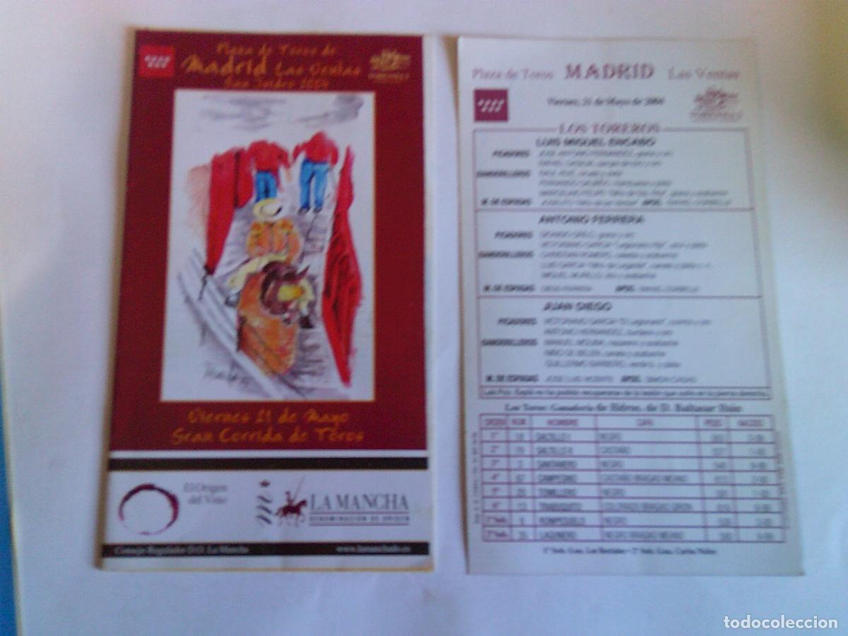 Tauromaquia: Programa Plaza de toros de Madrid Las ventas Domingo 21 mayo 2004