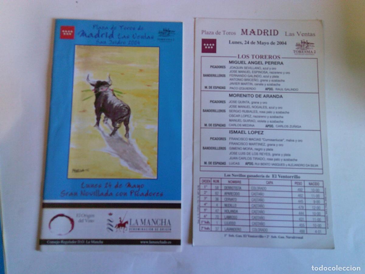 Tauromaquia: Programa Plaza de toros de Madrid Las ventas Domingo 24 mayo 2004