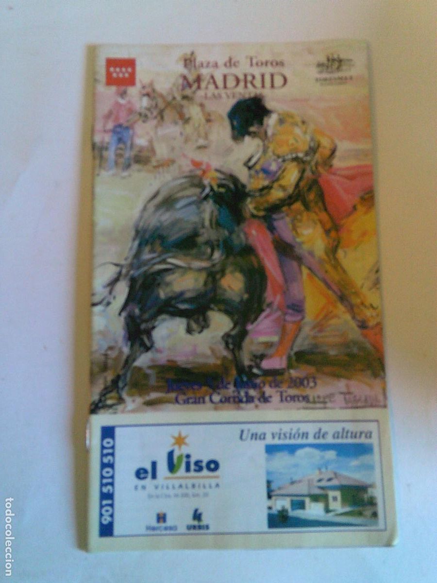 Tauromaquia: Programa Plaza de toros Las Ventas Madrid Domingo 5 de junio del 2003 - Foto 1