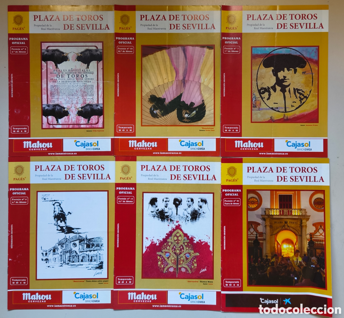Tauromaquia: 37 PROGRAMAS OFICIALES DE LA PLAZA DE TOROS DE SEVILLA - Foto 3