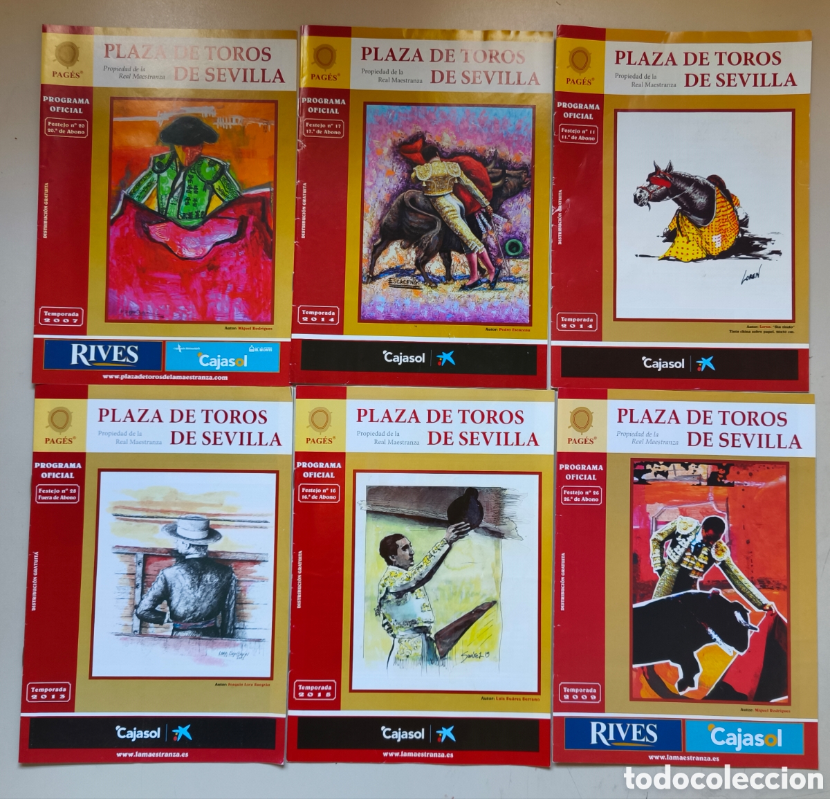 Tauromaquia: 37 PROGRAMAS OFICIALES DE LA PLAZA DE TOROS DE SEVILLA - Foto 5