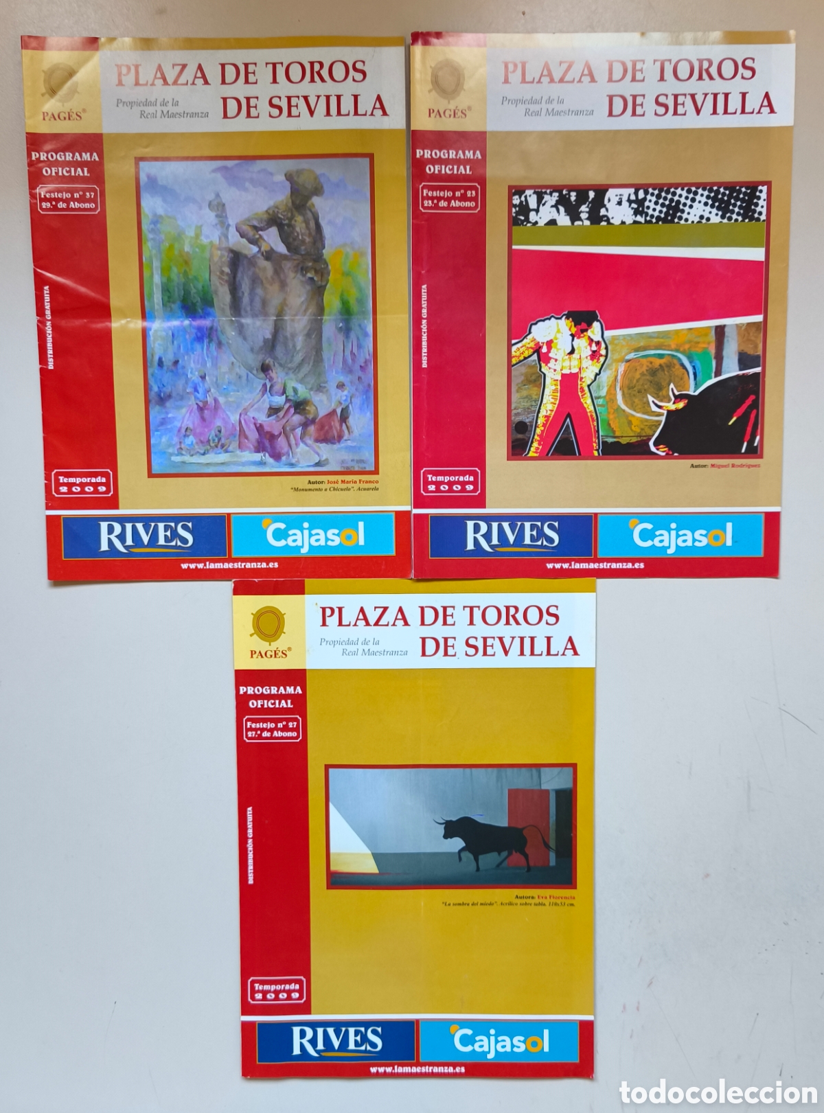 Tauromaquia: 37 PROGRAMAS OFICIALES DE LA PLAZA DE TOROS DE SEVILLA - Foto 7