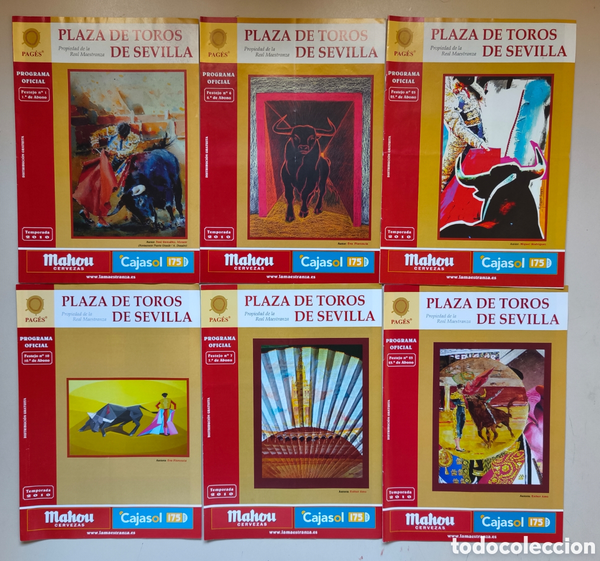 Tauromaquia: 37 PROGRAMAS OFICIALES DE LA PLAZA DE TOROS DE SEVILLA