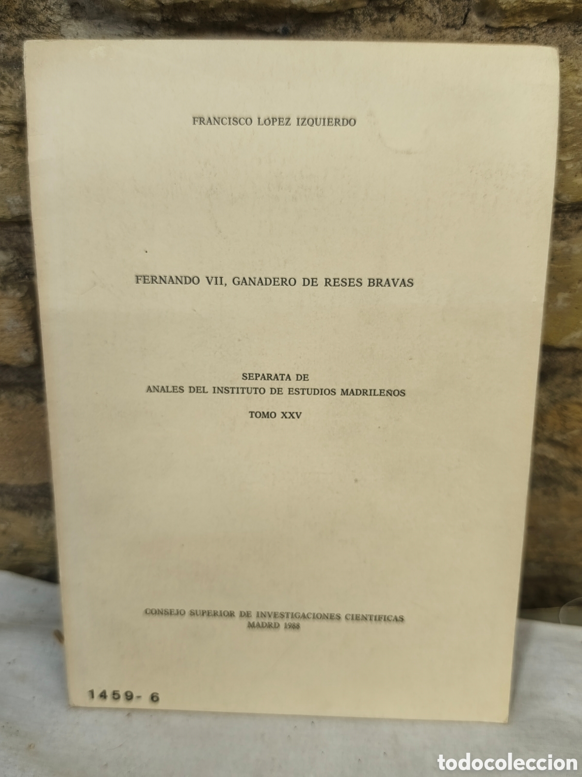 Tauromaquia: FERNANDO VII, GANADERO DE RESES BRAVAS