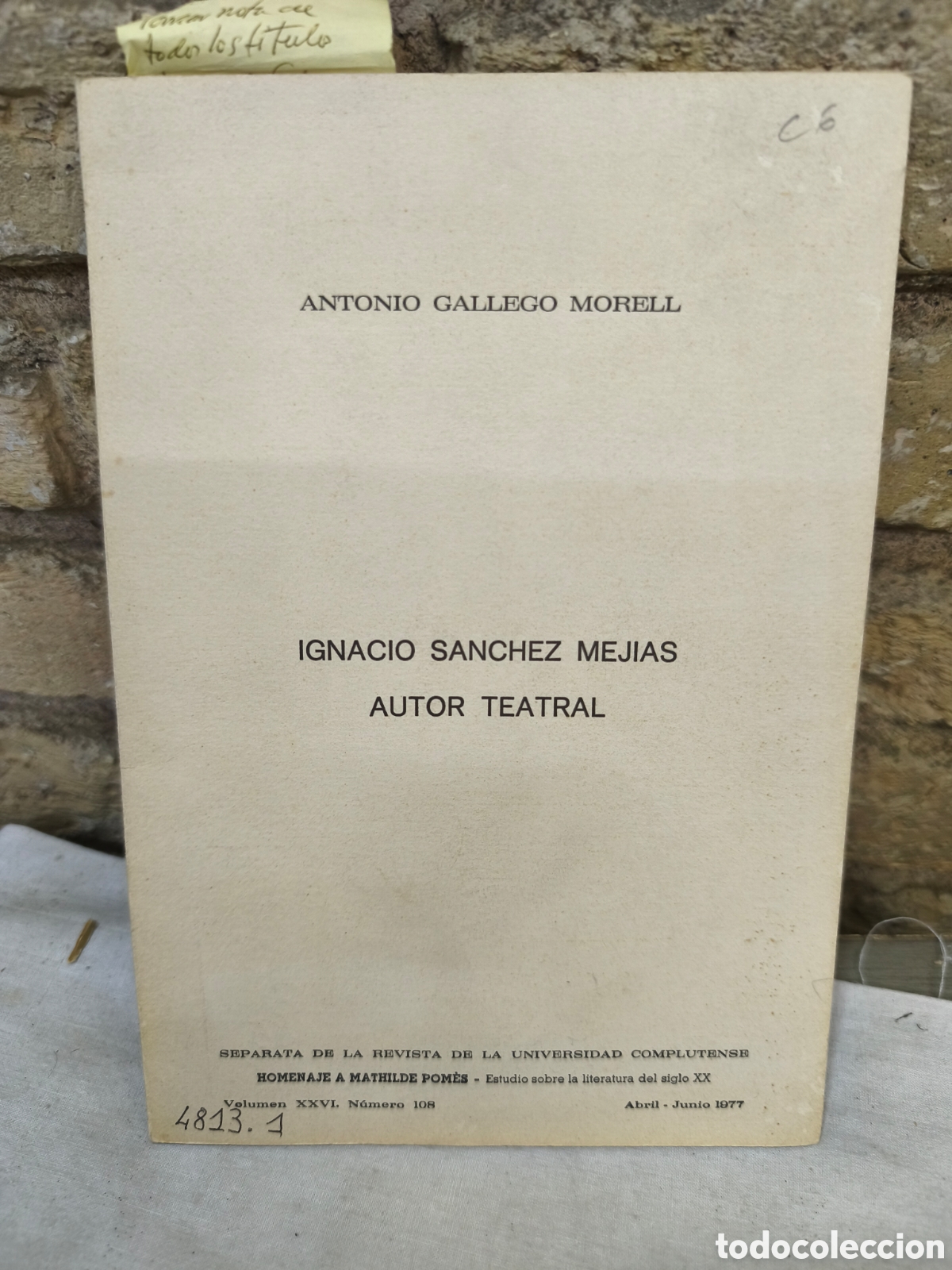 Tauromaquia: IGNACIO SANCHEZ MEJIAS AUTOR TEATRAL