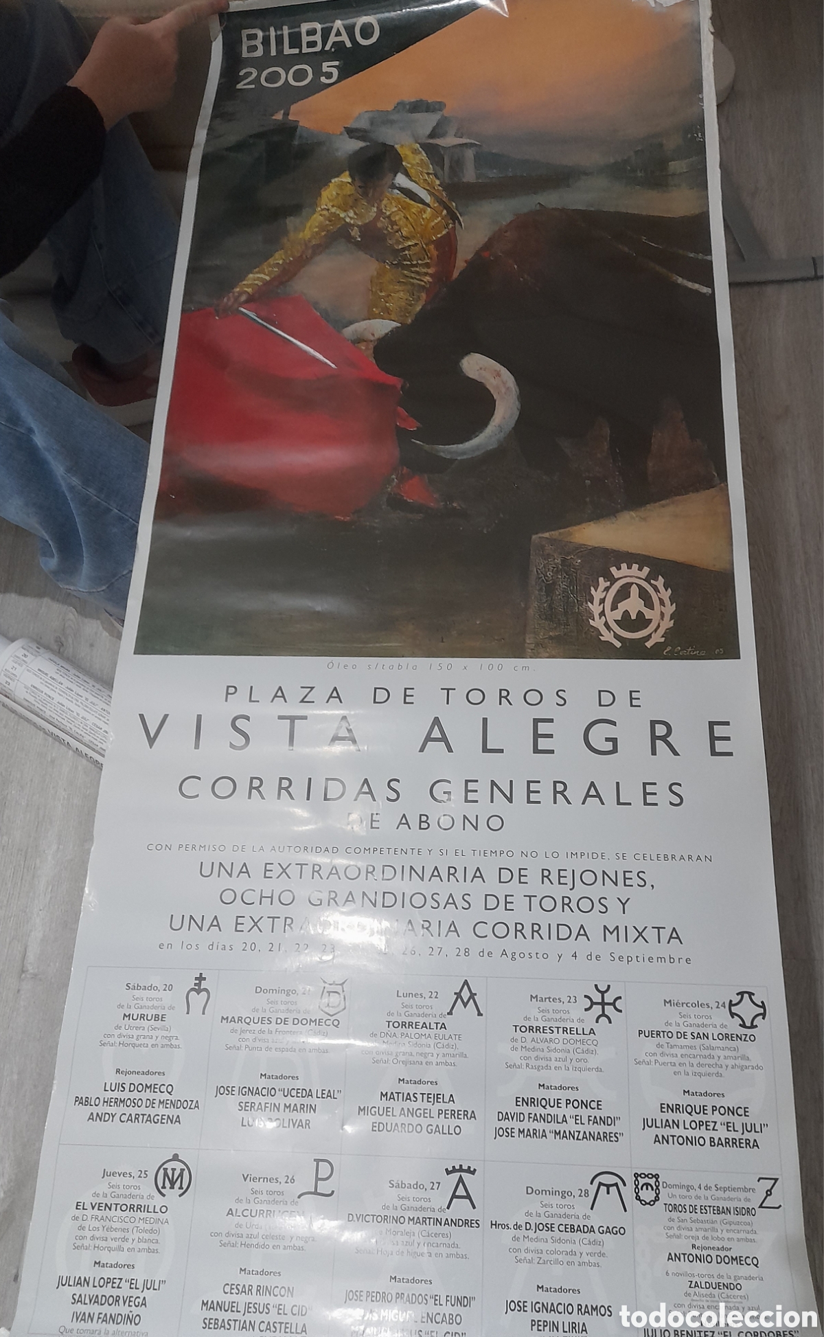 Tauromaquia: Cartel corrida toros bilbao 2005
