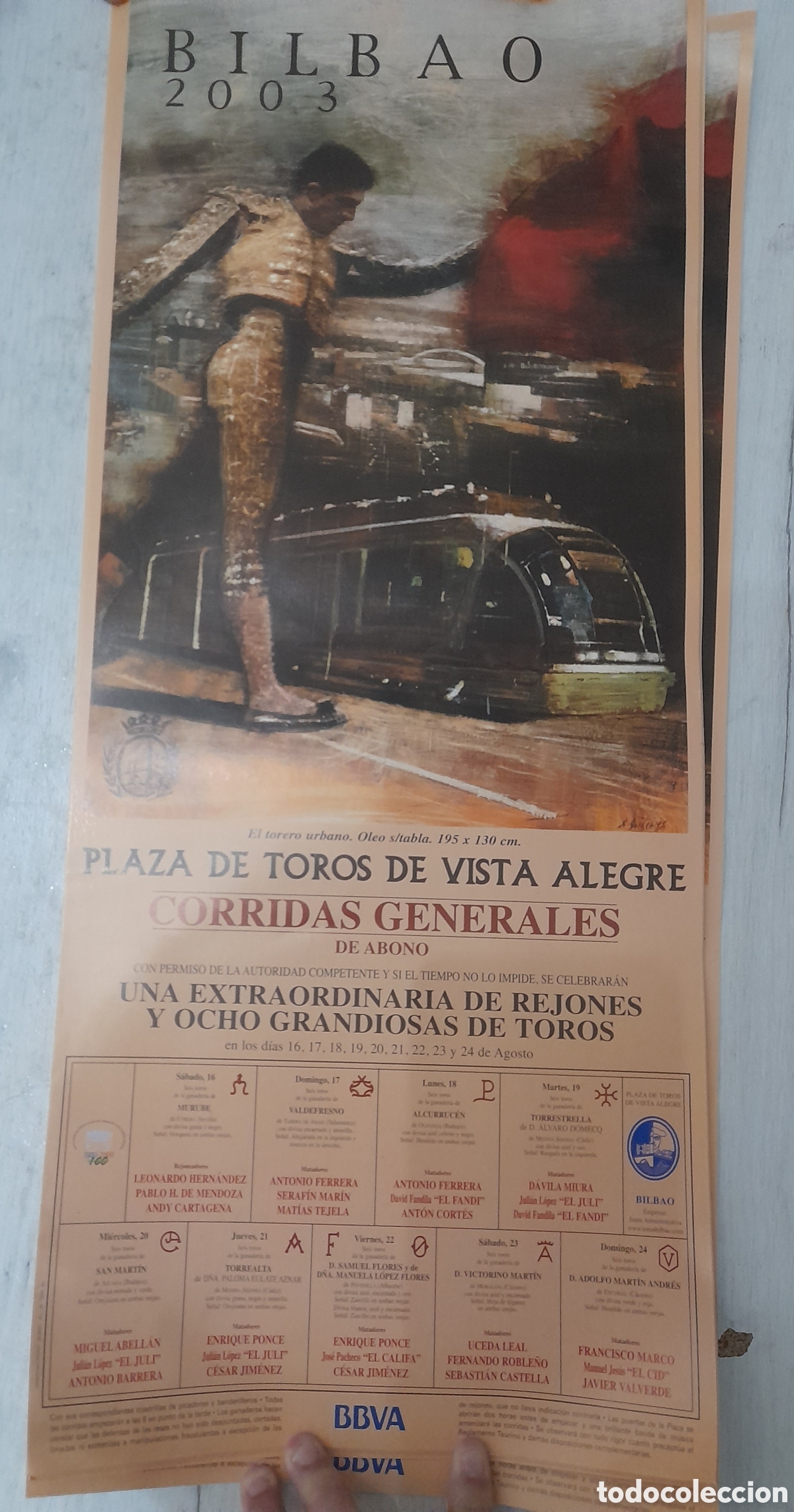 Tauromaquia: Cartel corrida toros bilbao 2003