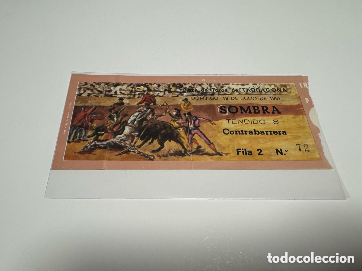 Tauromaquia: Entrada toros Tarragona 1981 - Foto 1