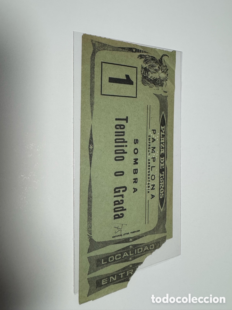 Tauromaquia: Entrada toros Pamplona antigua tendido grada sombra tauromaquia colecci&oacute;n 1975