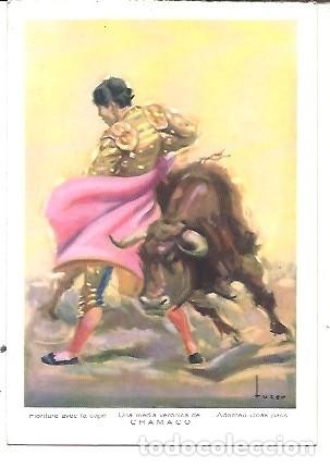 Tauromaquia: ANTIGUA POSTAL ASI TOREA CHAMACO UN MEDIA VERONICA EDTORIAL ARTIGAS