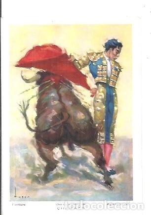 Tauromaquia: ANTIGUA POSTAL ASI TOREA CHAMACO UN PASE POR LA ESPALDA EDTORIAL ARTIGAS