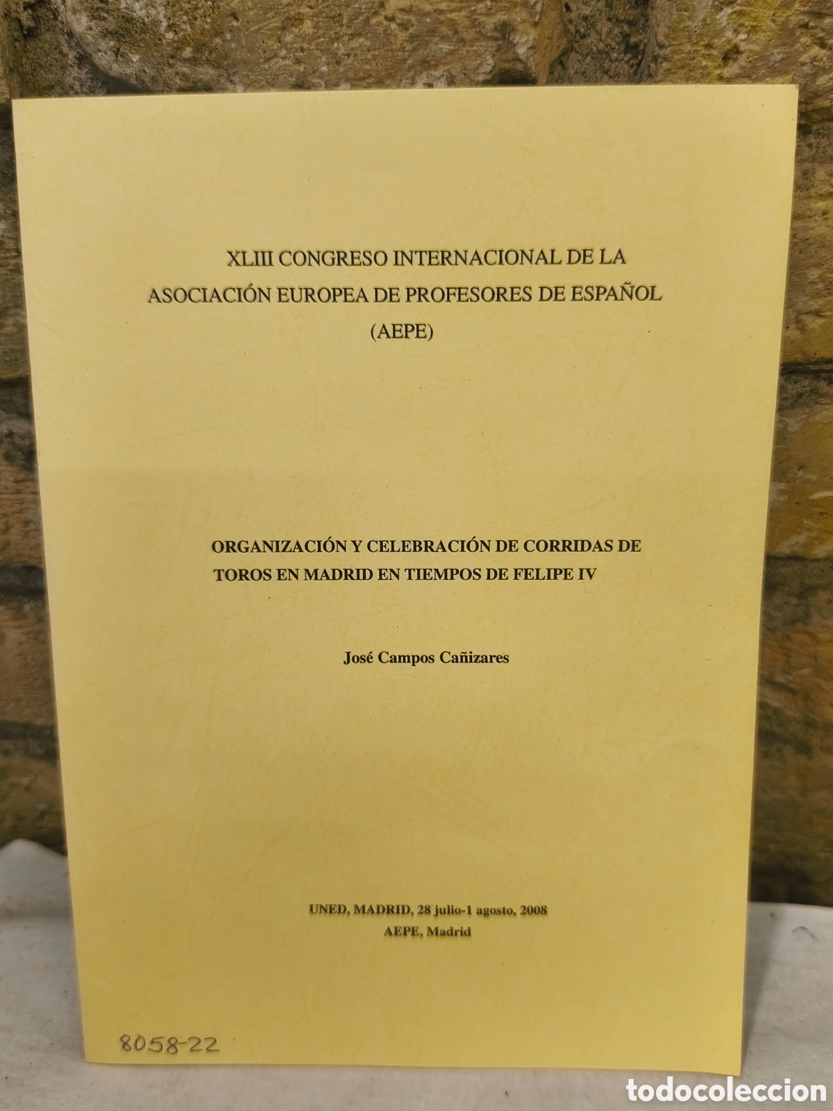 Tauromaquia: ORGANIZACI&Oacute;N Y CELEBRACI&Oacute;N DE CORRIDAS DE TOROS EN MADRID EN TIEMPOS DE FELIPE IV