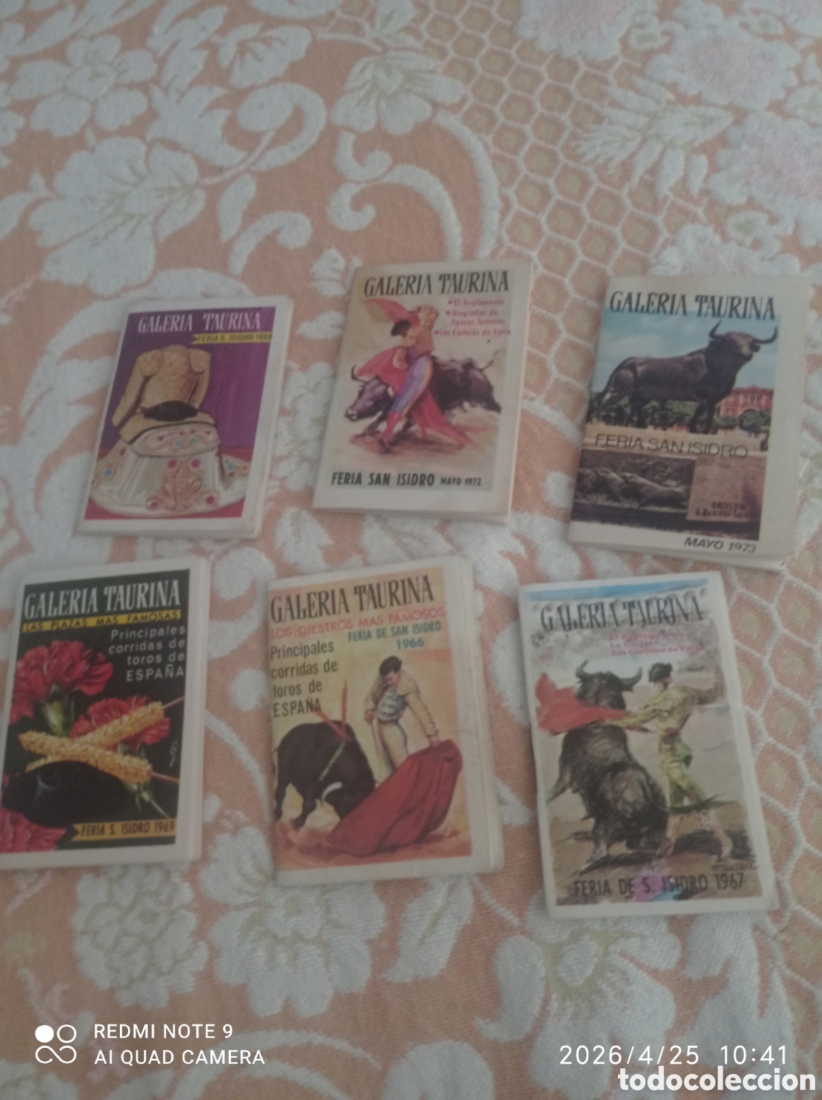 Tauromaquia: Seis librillos feria toros san isidro de Madrid de 1966 a 1973