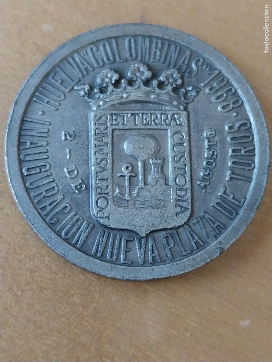 Tauromaquia: COLOMBINAS 1968 HUELVA INAUGURACION PLAZA TOROS MEDALLA MANO LITRI CORDOBES TERUEL CELESTINO CUADRE