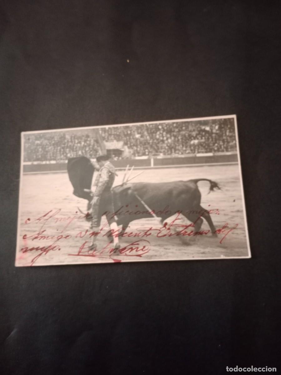 Tauromaquia: FOTOGRAFIA POSTAL TORERO PALME&Ntilde;O - AUTOGRAFO - PLAZA TOROS DE VALENCIA -TAUROMAQUIA