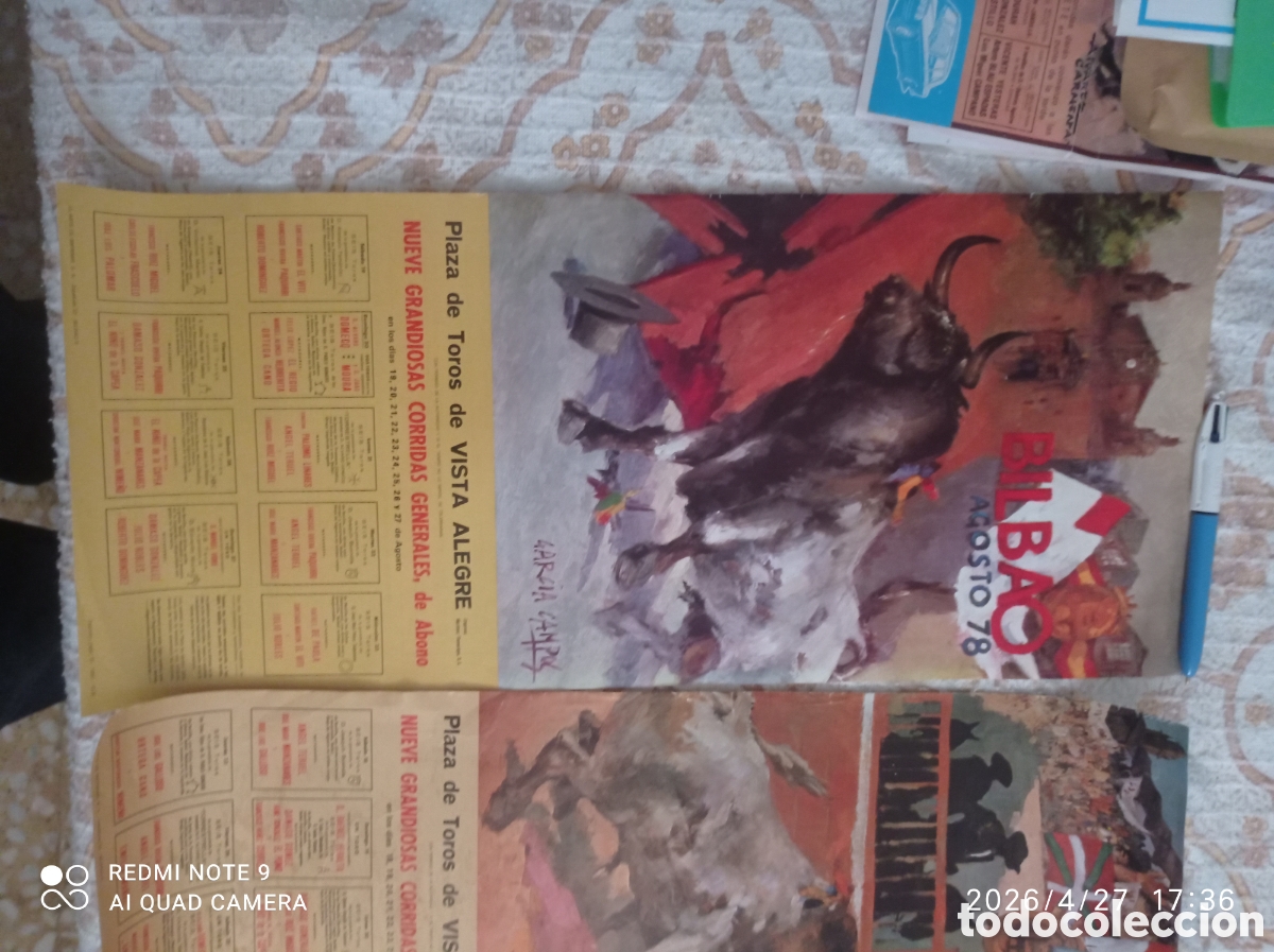 Tauromaquia: Tres carteles toros Bilbao 1978 1979 1980
