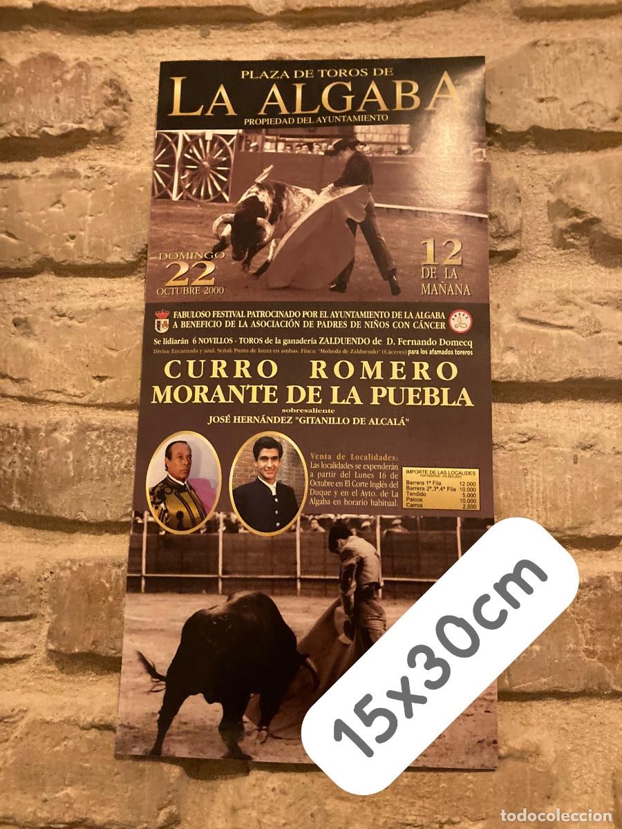 Tauromaquia: 6 CARTELES RETIRADA CURRO ROMERO EN LA ALGABA SEVILLA REAL MAESTRANZA MORANTE DE LA PUEBLA TOROS