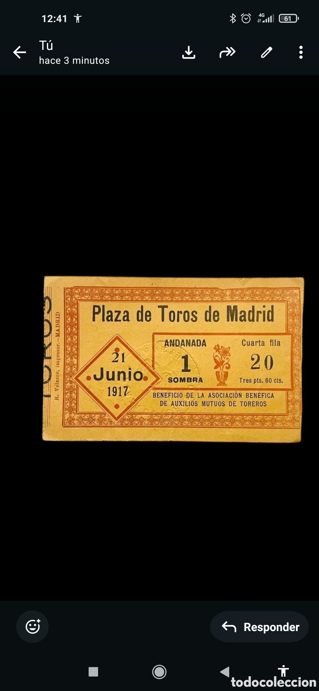 Tauromaquia: Entrada toros Madrid a&ntilde;o 1917