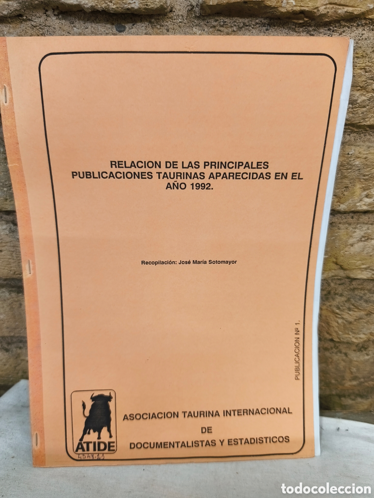 Tauromaquia: RELACION DE LAS PRINCIPALES PUBLICACIONES TAURINAS APARECIDAS EN EL A&Ntilde;O 1992.