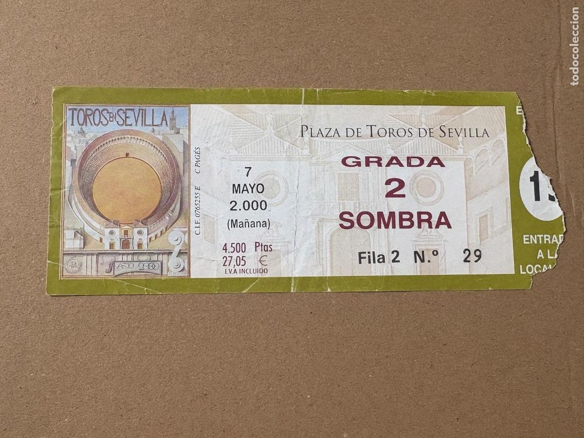 Tauromaquia: B2. ENTRADA DE TOROS SEVILLA 2000