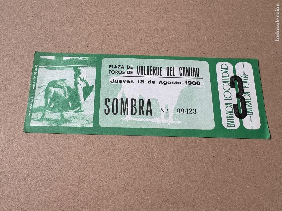 Tauromaquia: B2. ENTRADA DE TOROS VALVERDE DEL CAMINO 1988