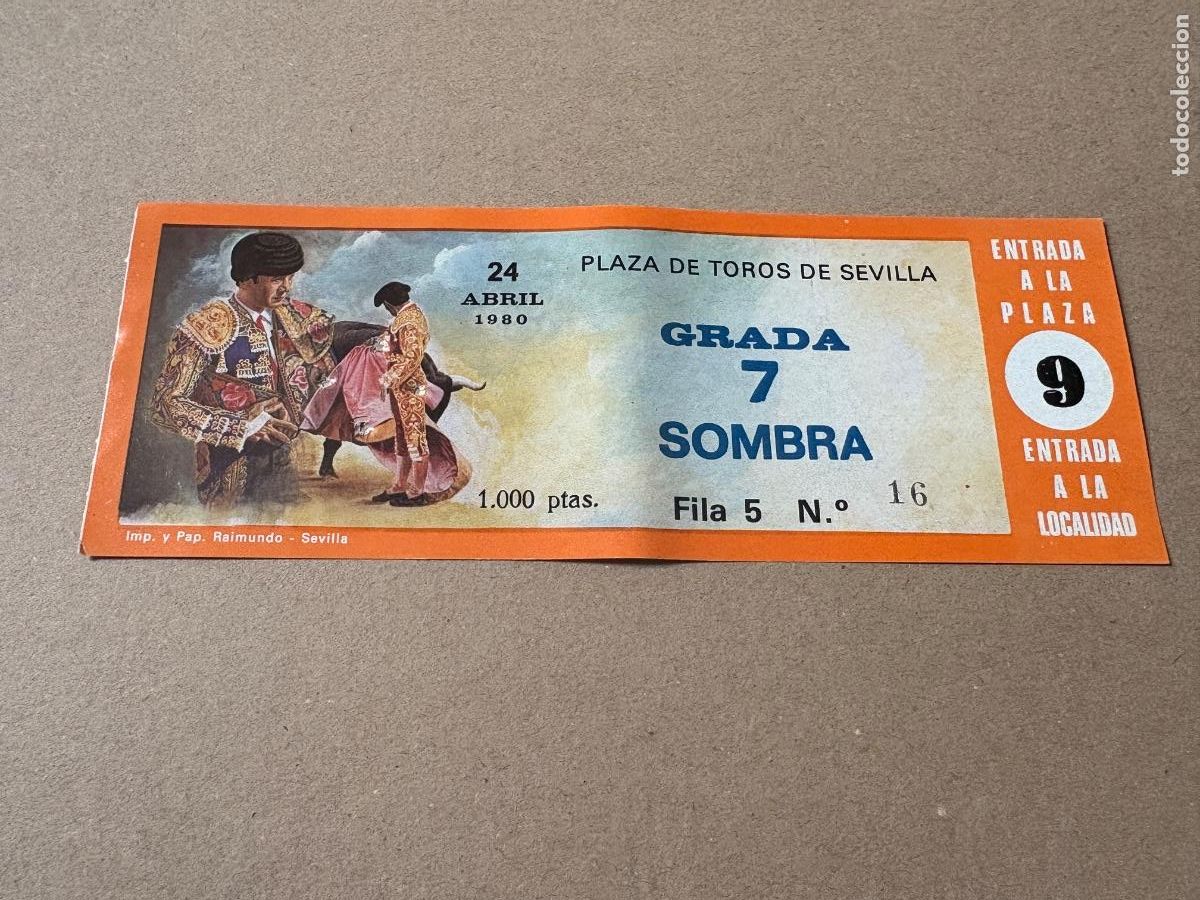 Tauromaquia: B2. ENTRADA DE TOROS DE SEVILLA 1980